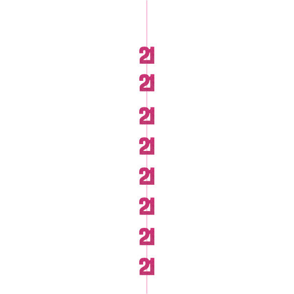 21st Birthday Pink Hanging Strings
