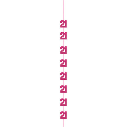 21st Birthday Pink Hanging Strings