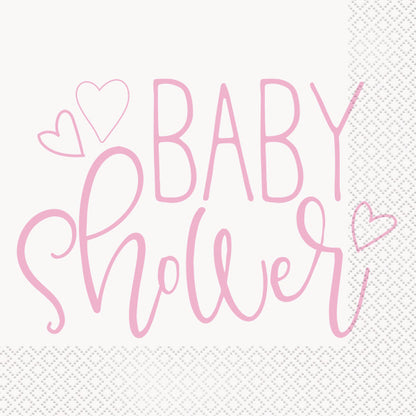 Pink Baby Shower Napkins