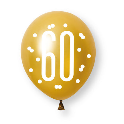 60th Birthday Black Mixed Balloons