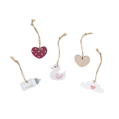 Pink Mini Wooden Charms