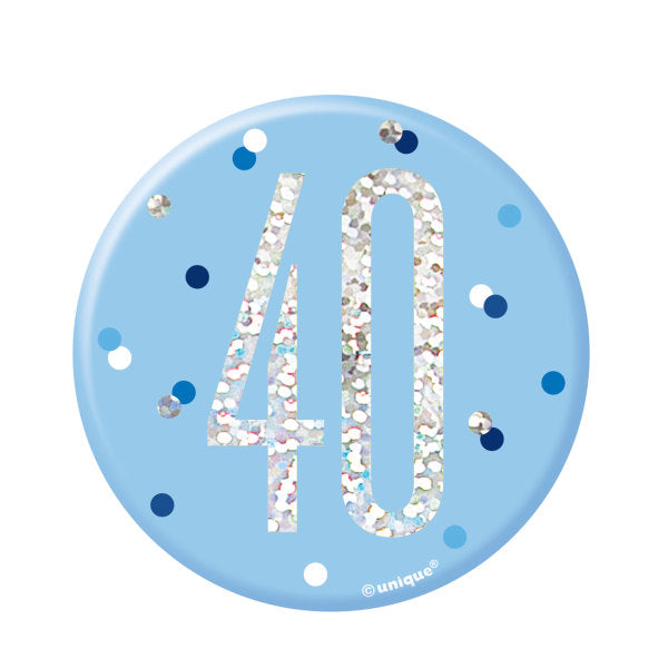 40th Birthday Blue Badge