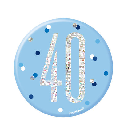 40th Birthday Blue Badge