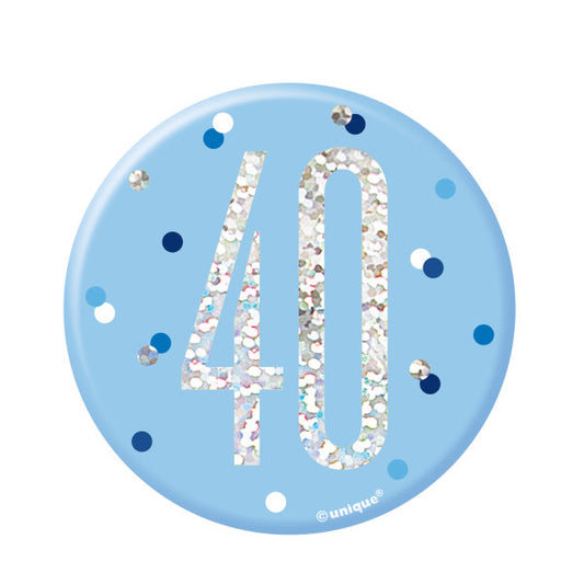 40th Birthday Blue Badge