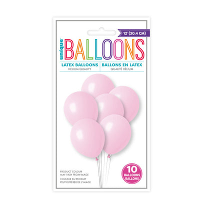 Macaron Pink Balloons - 10 Pack