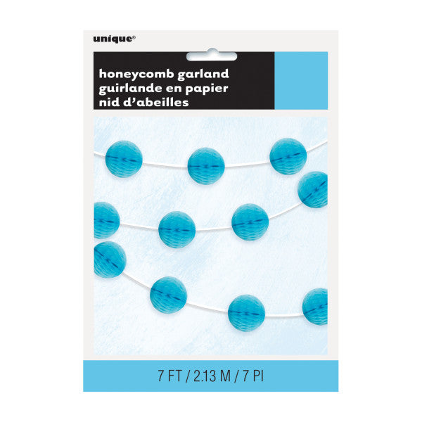 Light Blue Honeycomb Ball Garland