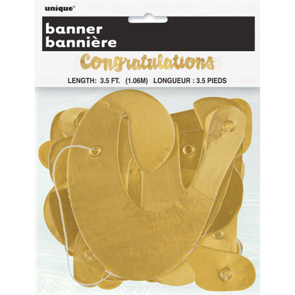 Gold Congratulations Banner