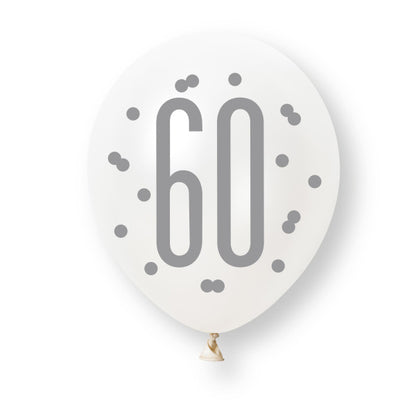 60th Birthday Rose Gold Mixed Balloons