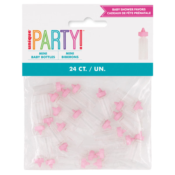 Pink Mini Baby Bottles - 24 Pack