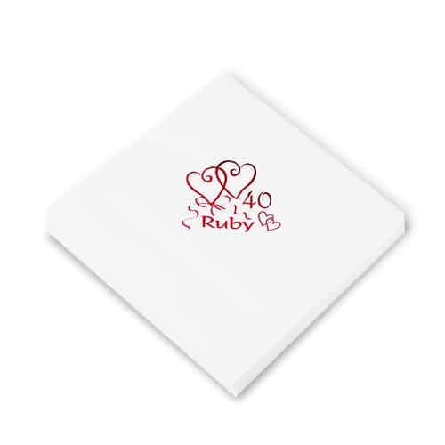 Ruby Anniversary Napkins