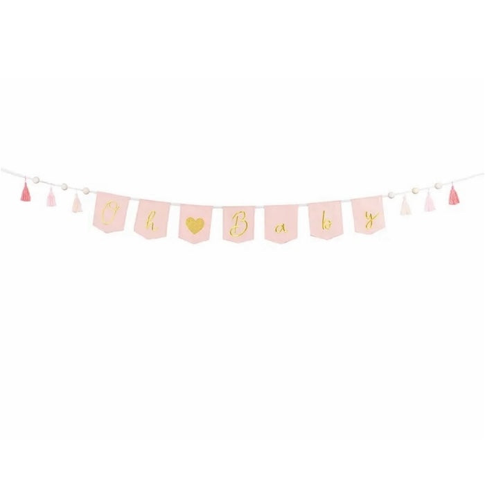 Pink Oh Baby Fabric Garland