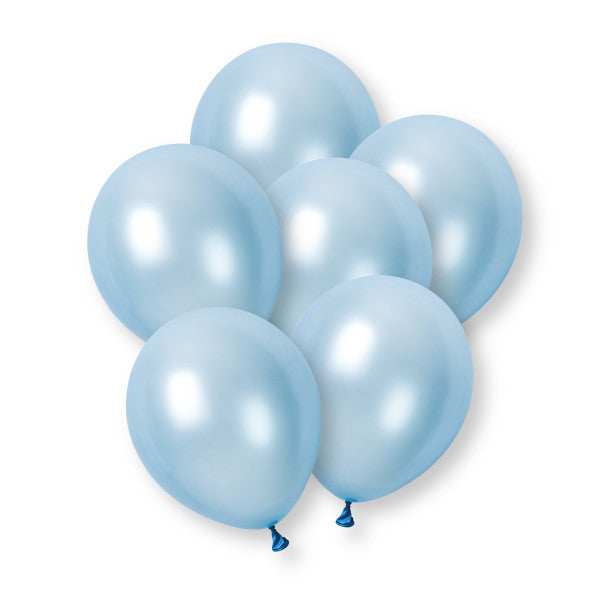 Blue Pearlised Balloons - 8 Pack