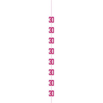 30th Birthday Pink Hanging Strings
