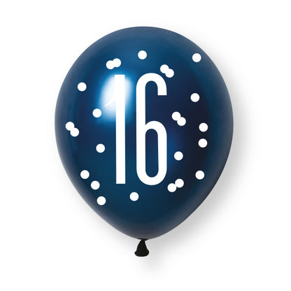 16th Birthday Blue Mixed Balloons