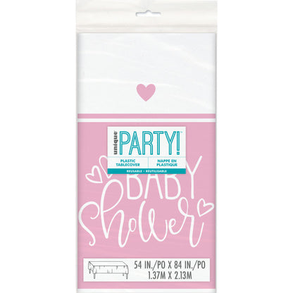 Pink Baby Shower Table Cover