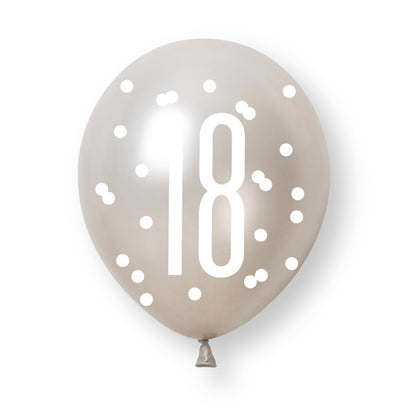 18th Birthday Black & Gold Mixed Balloons
