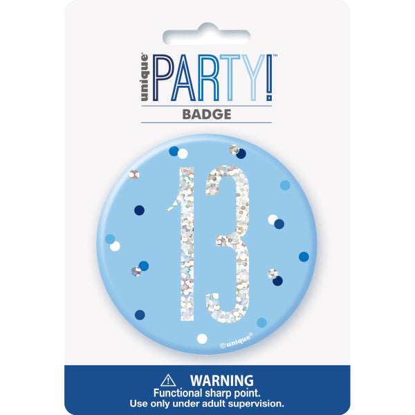 13th Birthday Blue Badge