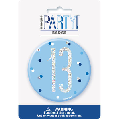 13th Birthday Blue Badge