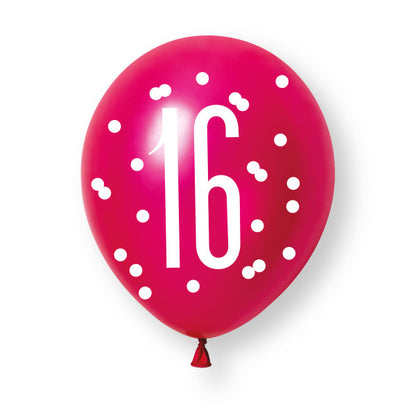 16th Birthday Pink & Purple Mixed Balloons