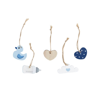 Blue Mini Wooden Baby Charms