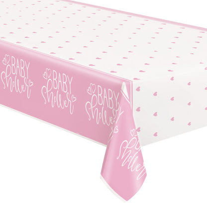 Pink Baby Shower Table Cover