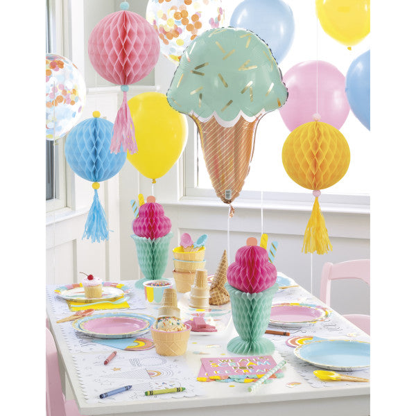 Pastel Honeycomb Decorations - 3 Pack