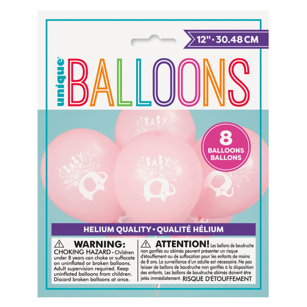 Pink Elephant Baby Balloons