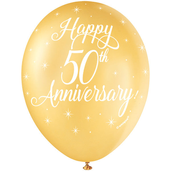Gold Anniversary Balloons