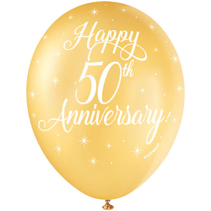 Gold Anniversary Balloons