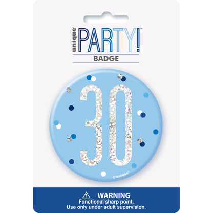 30th Birthday Blue Badge