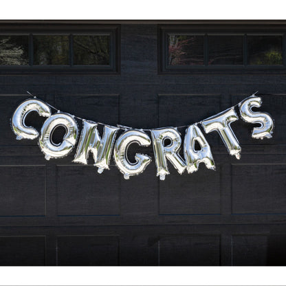 Silver Congrats Balloon Kit