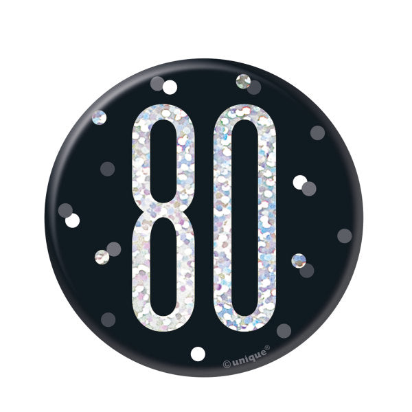 80th Birthday Black Badge