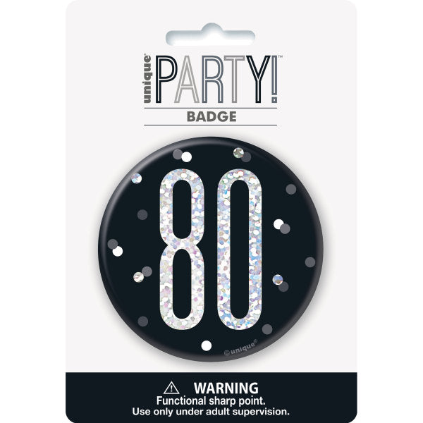 80th Birthday Black Badge