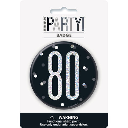 80th Birthday Black Badge