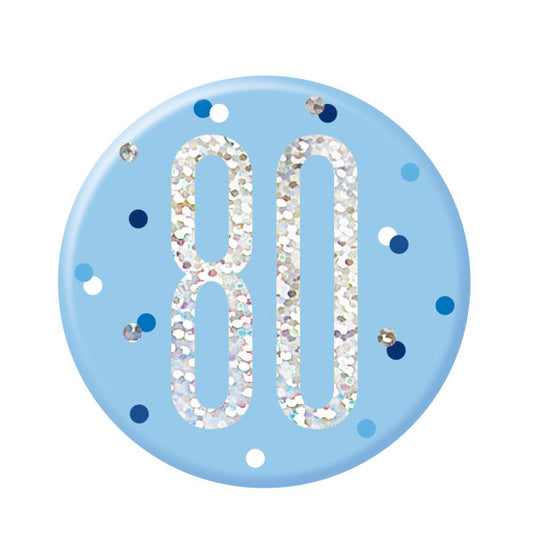 80th Birthday Blue Badge