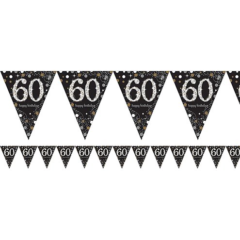 60th Birthday Prismatic Foil Bunting