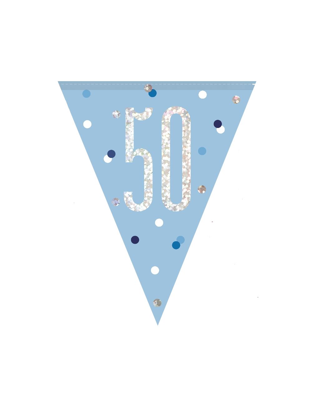 50th Birthday Blue Bunting