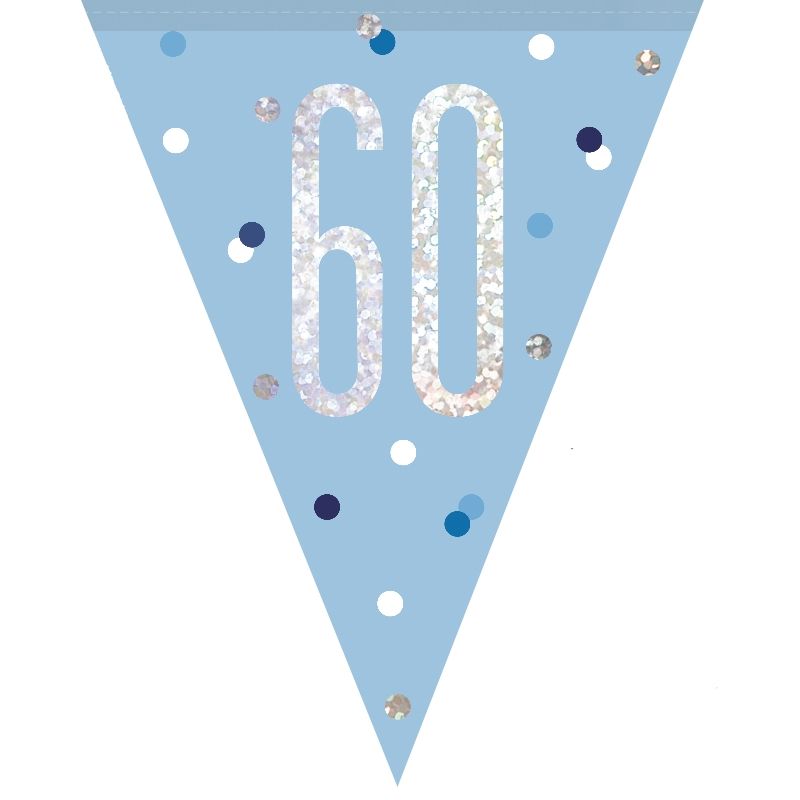 60th Birthday Blue Bunting