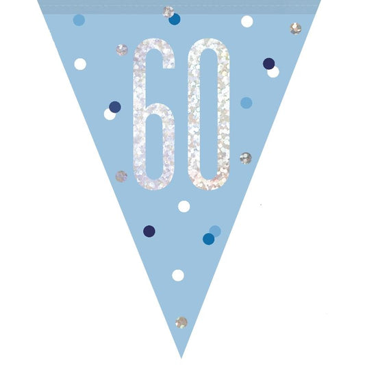 60th Birthday Blue Bunting