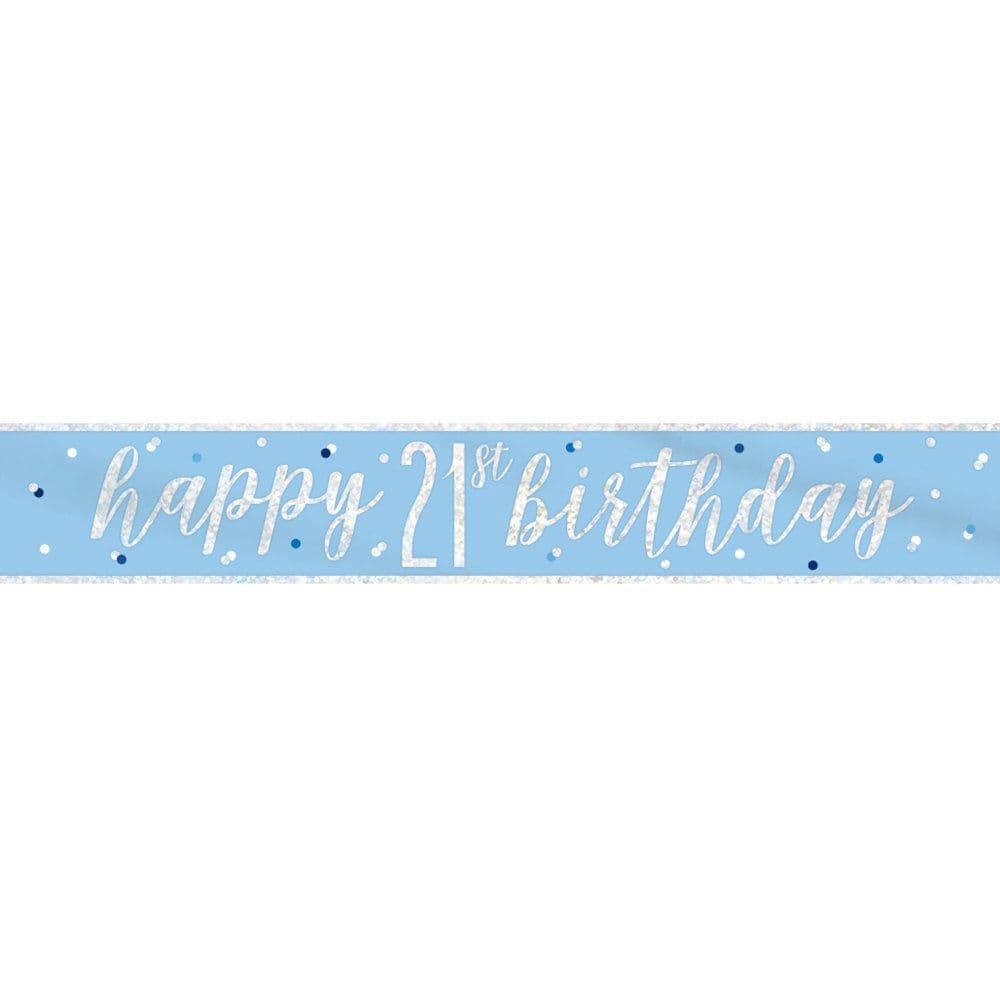 21st Birthday Blue Banner