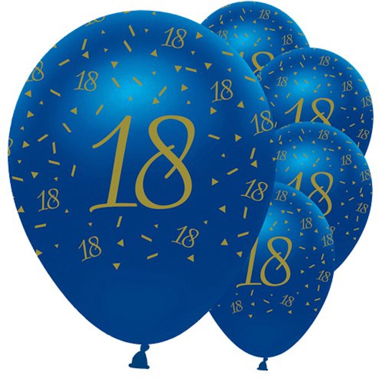 18th Birthday Navy & Gold Balloons