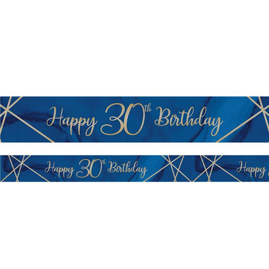 30th Birthday Navy & Gold Banner