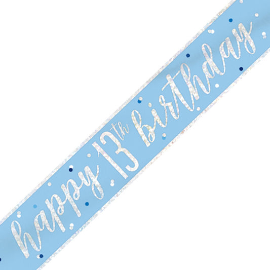 13th Birthday Blue Banner