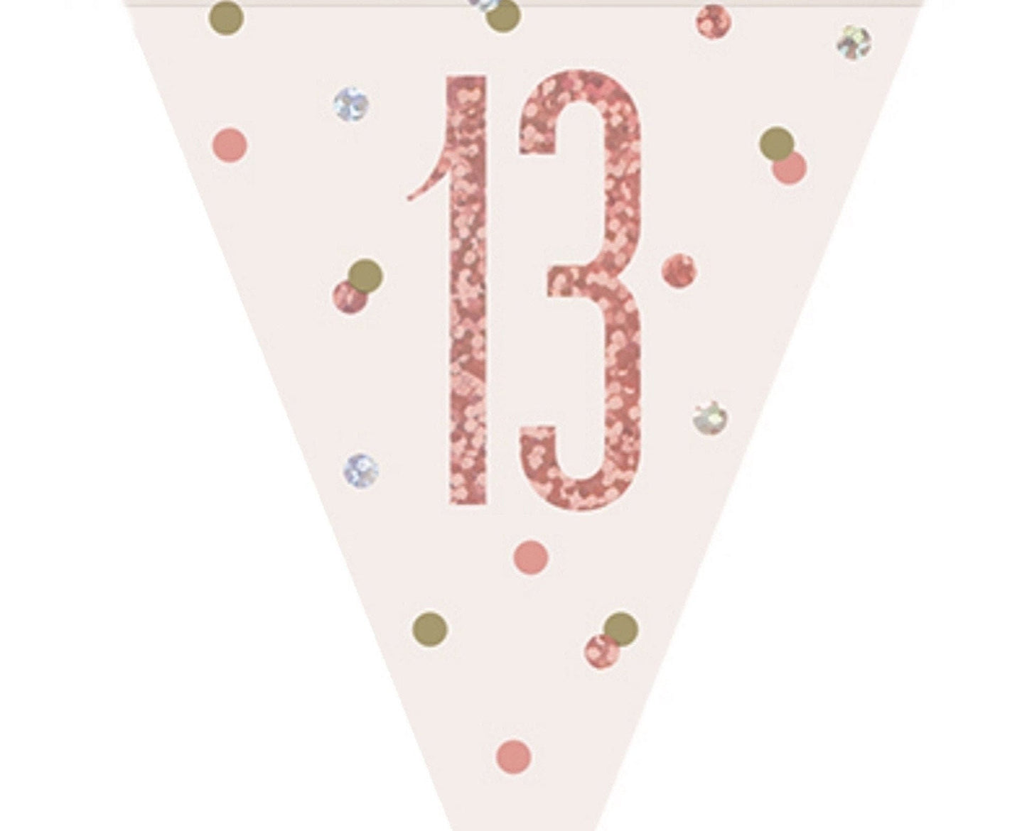 13th Birthday Rose Gold Bunting