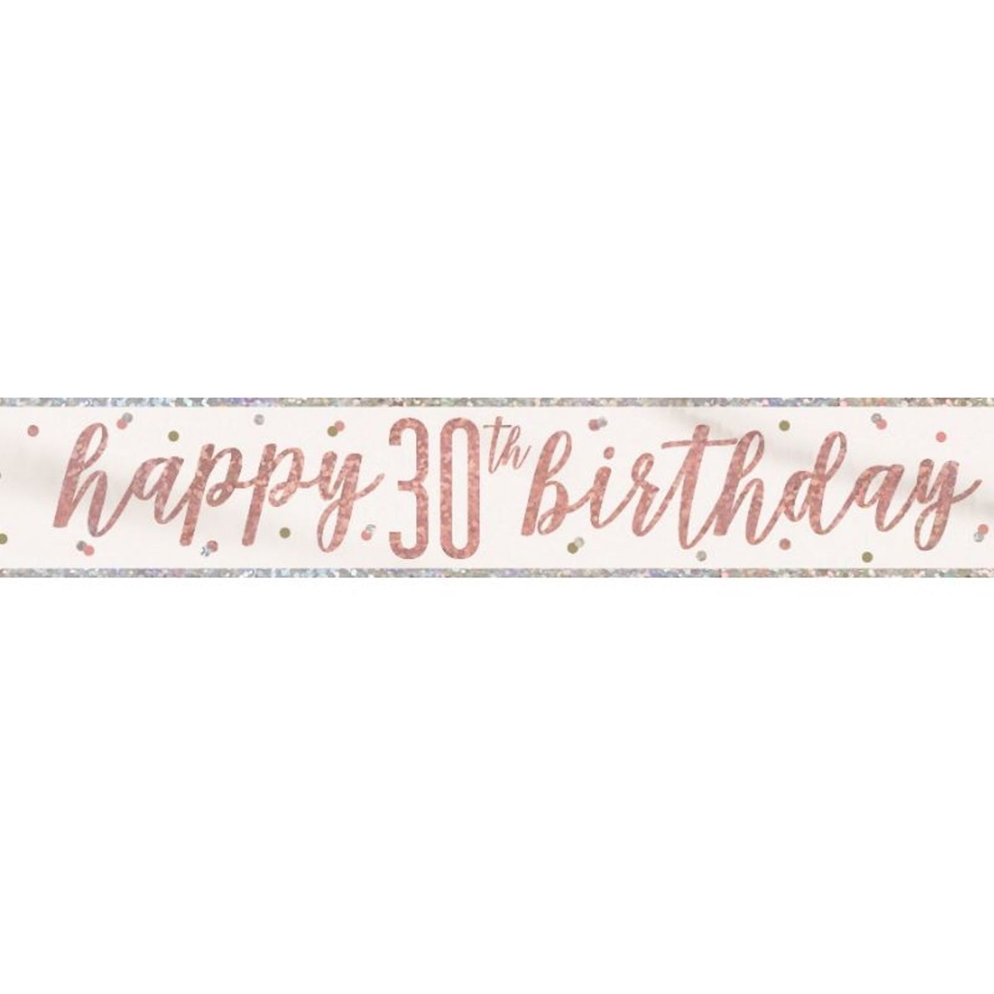 30th Birthday Rose Gold Banner