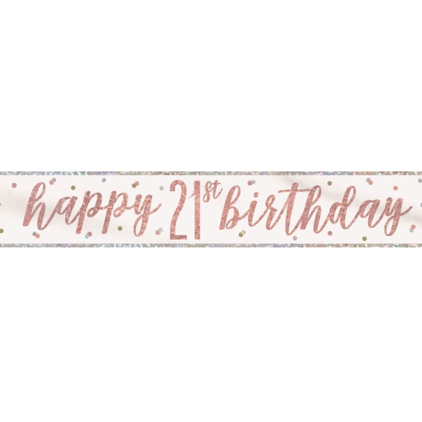 21st Birthday Rose Gold Banner