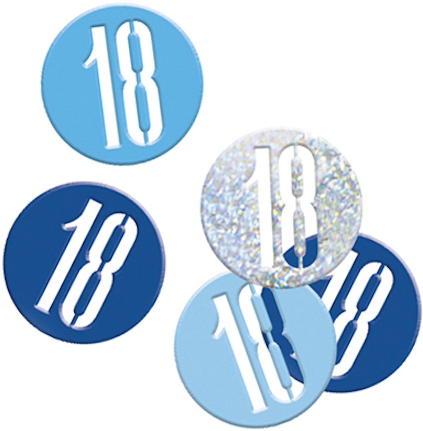 18th Birthday Blue Mixed Table Confetti