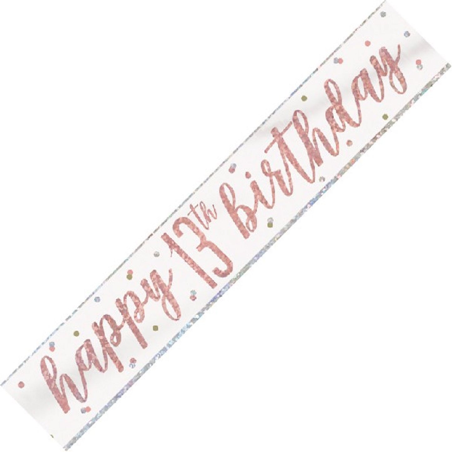 13th Birthday Rose Gold Banner