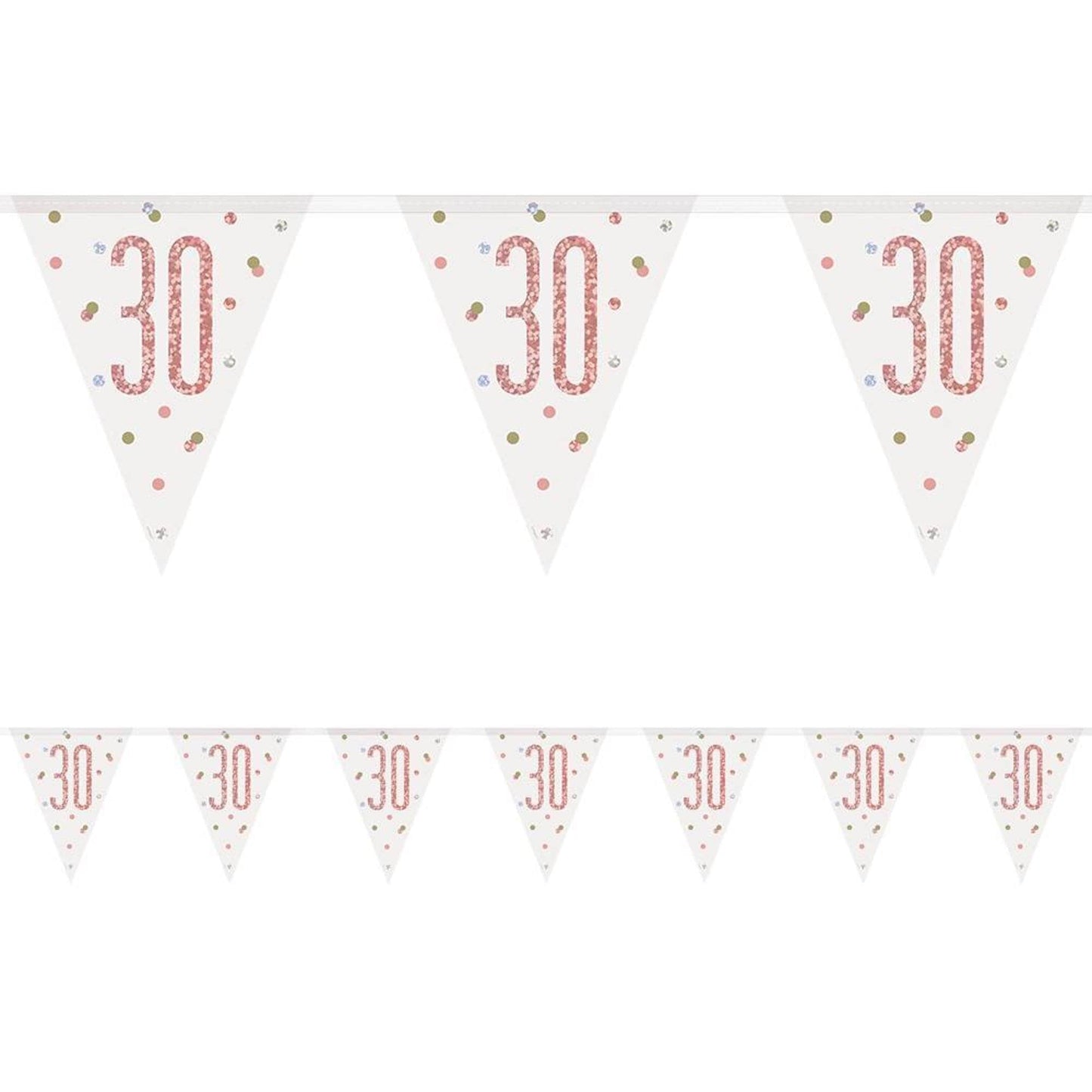 30th Birthday Rose Gold Bunting