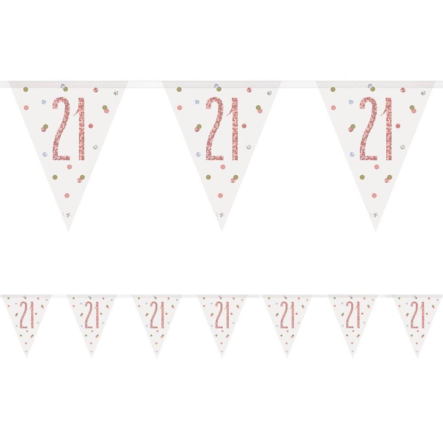 21st Birthday Rose Gold Bunting